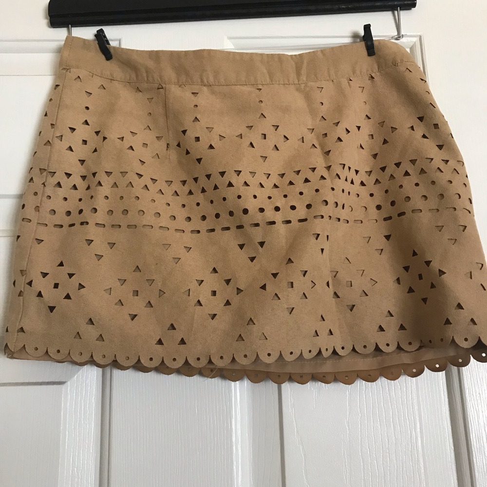 Mini suede skirt